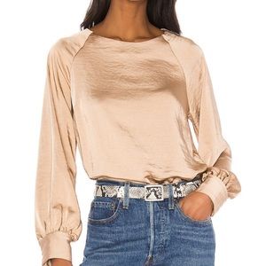 Line & Dot Satin Top